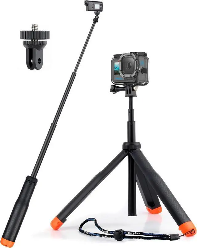 Main image of GEPULY Floating Selfie Stick Underwater Hand Grip for GoPro Hero 13, 12, 11, 10, 9, 8, Insta360 Ace Pro 2, DJI OSMO Action 6 5 Pro 4 3 and Most Action Cameras Waterproof Tripod Extendable Monopod
