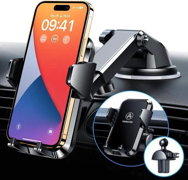 Main image of [2025 Newest] Car Phone Holder VANMASSUltimate Military-Grade Stable & Durable Suction Cell Mount Truck Stand Cradle for Dashboard Windshield Vent for iPhone 16 Pro Max 15 14 13 Samsung S25 Android