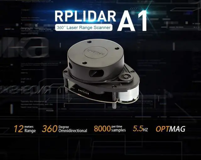 Alt view image 6 of 7 - RPLIDAR A1M8 2D 360 Degree | 12 Meters Scanning Radius LIDAR Sensor Scanner for Obstacle Avoidance and Navigation of Robots