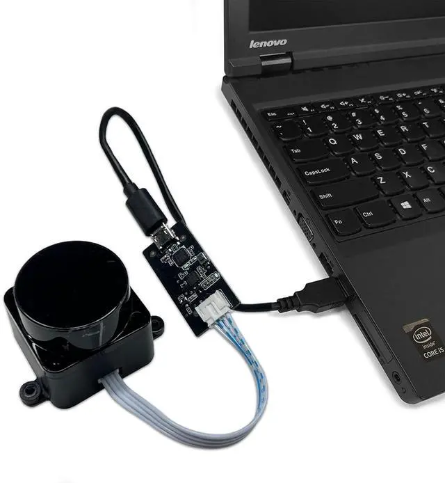 Alt view image 4 of 5 - FHL-LD19 360 Degree 2D Lidar Distance Sensor Kit, 10Hz Scan Rate and 12m Distance Lidar Scanner Module for Smart Obstacle/Robot/Maker Education Indoor/Outdoor