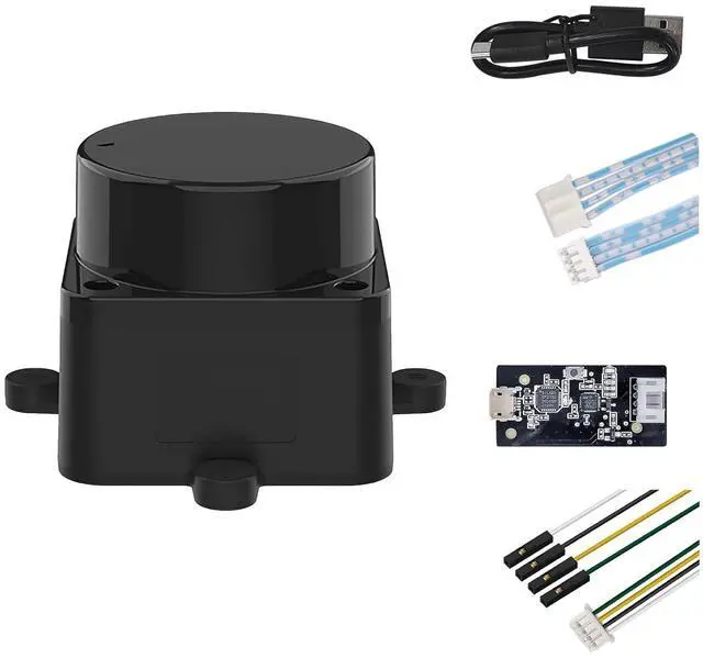 Main image of FHL-LD19 360 Degree 2D Lidar Distance Sensor Kit, 10Hz Scan Rate and 12m Distance Lidar Scanner Module for Smart Obstacle/Robot/Maker Education Indoor/Outdoor