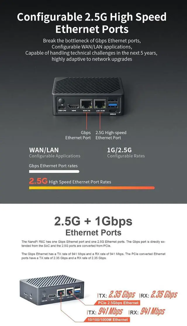 Alt view image 5 of 7 - Firefly AIO-3588S-JD4 8-Core 2.4GHz Rockchip RK3588S 8K AI Single Board Computer with 6Tops NPU WiFi6 Gigabit Ethernet LPDDR4 8GB RAM+64GB eMMC Support Android 12.0 Linux for AIoT Edge Computing