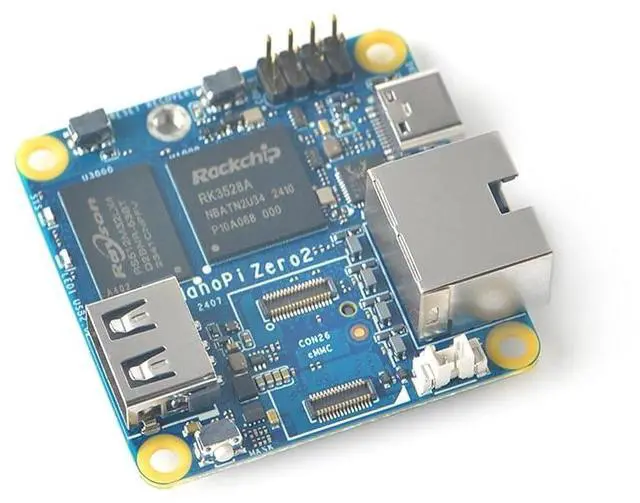 Alt view image 4 of 7 - NanoPi Zero2 Super Tiny Fast GigE Single Board Computer, 1GB/2GB LPDDR4X RAM Rockchip RK3528A SoC, Gigabit Ethernet Port for IoT Smart Home Gateway, Support FriendlyWrt Ubuntu (1GB RAM 64GB eMMC)