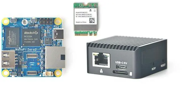 Alt view image 7 of 7 - NanoPi Zero2 Super Tiny Fast GigE Single Board Computer, 1GB/2GB LPDDR4X RAM Rockchip RK3528A SoC, Gigabit Ethernet Port for IoT Smart Home Gateway, Support FriendlyWrt Ubuntu (2GB RAM None eMMC)