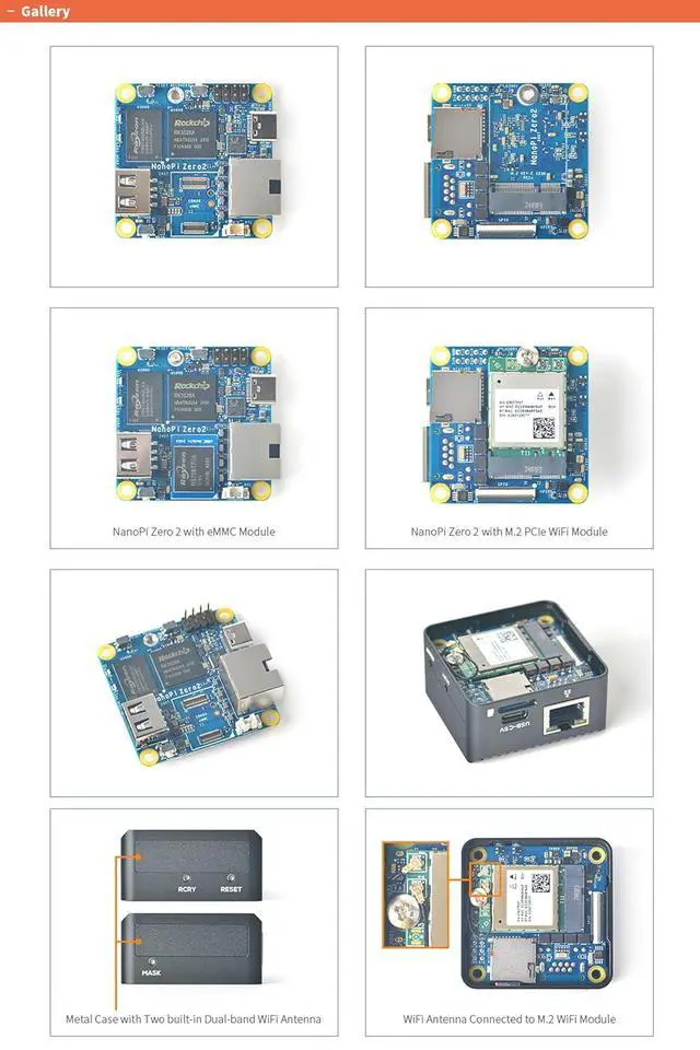 Alt view image 6 of 7 - NanoPi Zero2 Super Tiny Fast GigE Single Board Computer, 1GB/2GB LPDDR4X RAM Rockchip RK3528A SoC, Gigabit Ethernet Port for IoT Smart Home Gateway, Support FriendlyWrt Ubuntu (2GB RAM None eMMC)