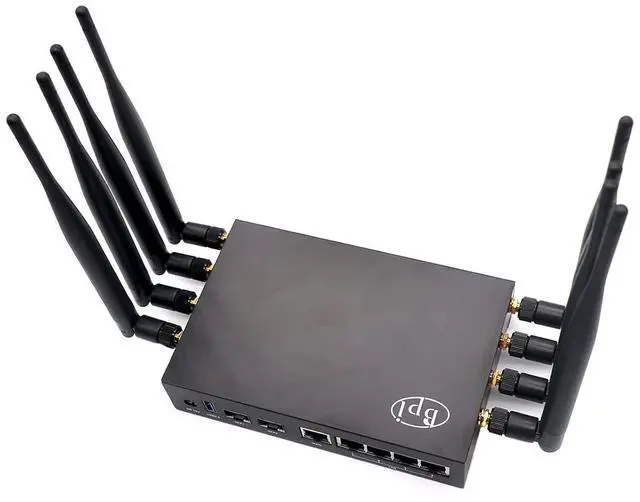 Alt view image 4 of 6 - Black Metal Case for Banana Pi BPI-R3 Wi-Fi 6 OpenSource Router Board (Only Case)
