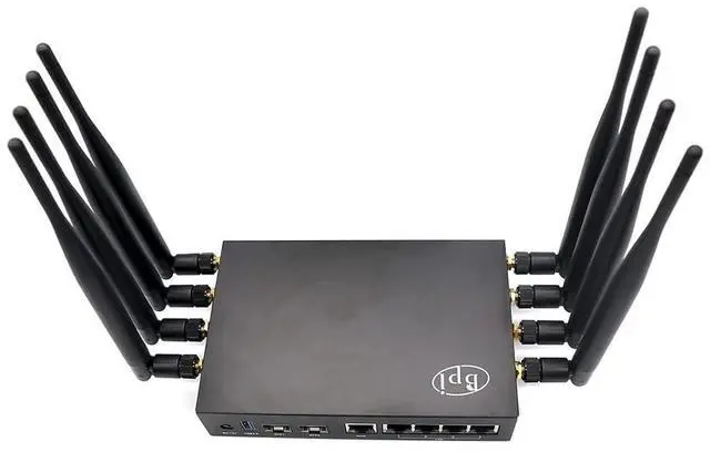 Alt view image 5 of 6 - Black Metal Case for Banana Pi BPI-R3 Wi-Fi 6 OpenSource Router Board (Only Case)