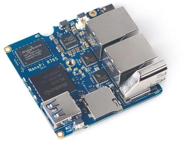 Main image of NanoPi R76S Mini Router, RK3576 Octa-Core SoC with AI Model, LPDDR5 16GB RAM 32GB eMMC, 6TOPS NPU,Dual 2.5G Ethernet, Support M.2 Wi-Fi Module (with M.2 WiFi, LPDDR4X 4GB, Standard)