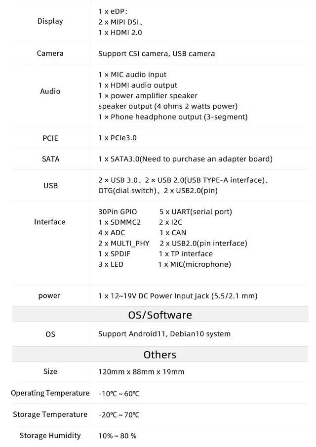Alt view image 7 of 7 - YY3568 Open-Source Developer Kit Rockchip RK3568 Soc Support Android11.0, Debian10.0 and OpenHarmony OS, 64-bit AI Mainboard for Face Recognition Prototyping (Advanced Kit with WiFi 4GB RAM)