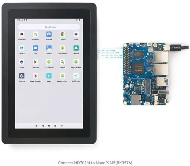 Alt view image 6 of 7 - FriendlyElec HD702M 7-inch IPS RGB LCD Screen - 800x1280 Pixels - MIPI Capacitive Touch Screen for NanoPi M5/NanoPC-T6 Computer Mini WiFi Router & Single Board Computer
