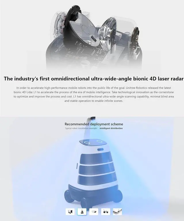 Alt view image 6 of 7 - L1RM 4D 3D Lidar Sensor 360 Degree 30 Meters Scanning Ranging Module Kit, ROS SLAM LIDAR Sensor Scanner for AGV Robot Navigation and Obstacle Avoidance (L1RM 30M)