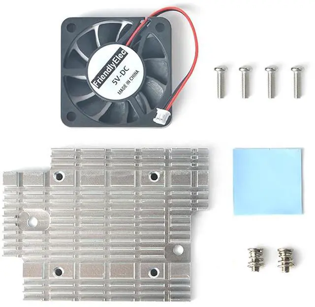 Main image of Black Cooling Fan for CM3588/CM3588 Plus NAS Kit NanoPC-T6 Router, Graphics Card Fans Adaptor Radiator for CM3588 Network Storage Module NAS Kit (NanoPC-T6 Fan Kit)
