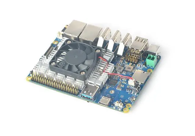 Alt view image 3 of 6 - Black Cooling Fan for CM3588/CM3588 Plus NAS Kit NanoPC-T6 Router, Graphics Card Fans Adaptor Radiator for CM3588 Network Storage Module NAS Kit (NanoPC-T6 Fan Kit)
