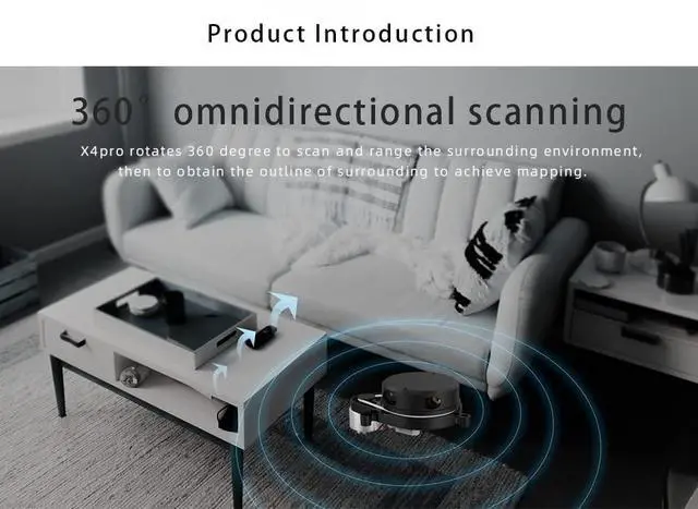 Alt view image 5 of 7 - EAI RPLIDAR X4 PRO Lidar 2D 360 Degree Lidar Sensor, 12Hz Scan Rate, 10m Scanning Radius Scanner Module for Obstacle Avoidance and Navigation of Robots