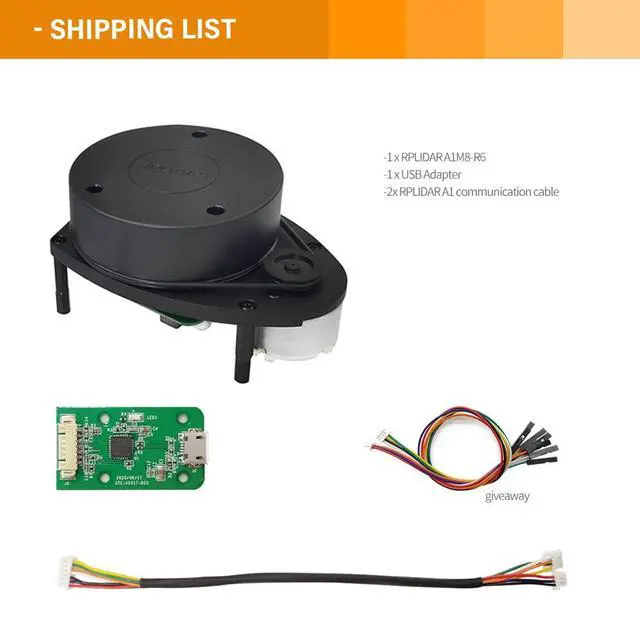 Alt view image 2 of 7 - RPLIDAR A1M8 360 Degree Lidar Sensors for Robot's Obstacle,Avoidance and Maker Education