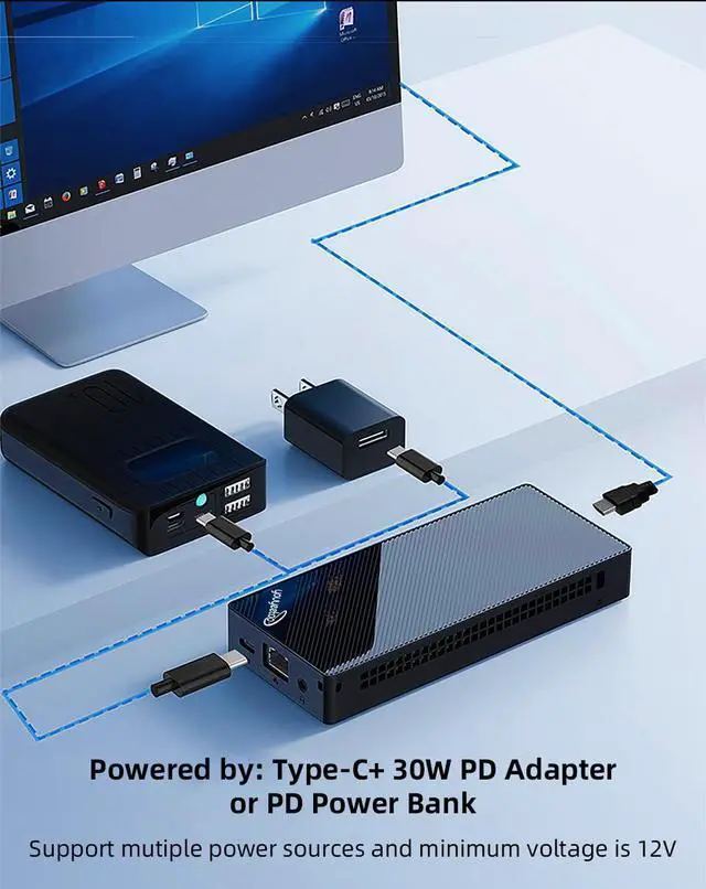 Alt view image 6 of 7 - BY52 Alder-N Lake N100 Mini Computer,Windows 11 Pro Mini PC, LPDDR5 RAM, M.2 2280 NVME SSD, Support Dual 4K Display, WiFi6/BT5.2,Micro pc for Office Home Theater (BY52 N1)