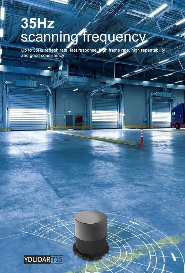 Alt view image 5 of 7 - EAI YDLIDAR TOF T15 Coaxial LIDAR Scanner Ranging Sensor Module 15m 20k Ranging Frequency for Outdoor/Indoor