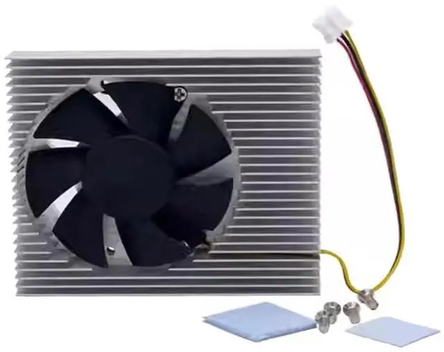 Main image of Banana Pi Aluminum Fan Heatsink with 50mm Cooling Fan for BPI-R3 - CNC-Machined Alloy Active Cooling Solution for MT7986 WiFi6 Router