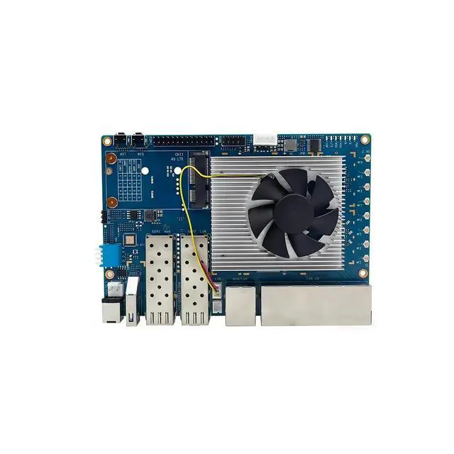 Alt view image 5 of 5 - Banana Pi Aluminum Fan Heatsink with 50mm Cooling Fan for BPI-R3 - CNC-Machined Alloy Active Cooling Solution for MT7986 WiFi6 Router
