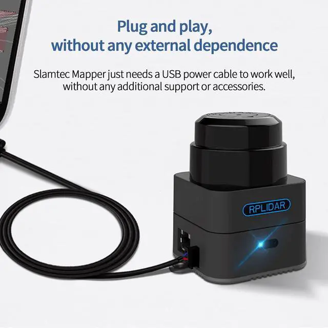 Alt view image 5 of 7 - Slamtec RPLIDAR M2M2 360 Degree 2D Mapping Lidar Scanner 40 Meters Scanning Radius LIDAR Sensor with Mute brushless Motor for Map Construction and Navigation of Robots