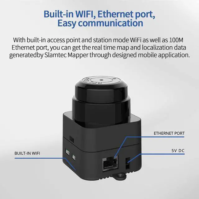Alt view image 6 of 7 - Slamtec RPLIDAR M2M2 360 Degree 2D Mapping Lidar Scanner 40 Meters Scanning Radius LIDAR Sensor with Mute brushless Motor for Map Construction and Navigation of Robots