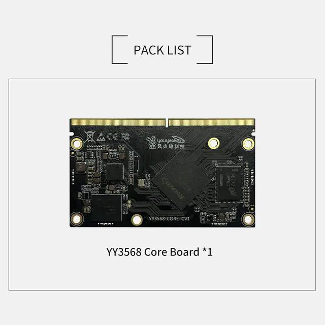 Alt view image 2 of 4 - YY3568 Open-Source Developer Kit Rockchip RK3568 Soc Support Android11.0, Debian10.0 and OpenHarmony OS, 64-bit AI Mainboard for Face Recognition Prototyping (Core Board 4GB RAM)
