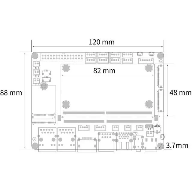 Alt view image 4 of 4 - YY3568 Open-Source Developer Kit Rockchip RK3568 Soc Support Android11.0, Debian10.0 and OpenHarmony OS, 64-bit AI Mainboard for Face Recognition Prototyping (Core Board 4GB RAM)