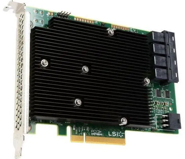 Alt view image 3 of 6 - VoltSync SAS9300-16i LSI 9300-16i16-Port 12Gb/s SAS-3 SAS/SATA PCIe HBA IT Model ZFS TrueNAS UnRAID 4*SFF-8643 SATA Cable