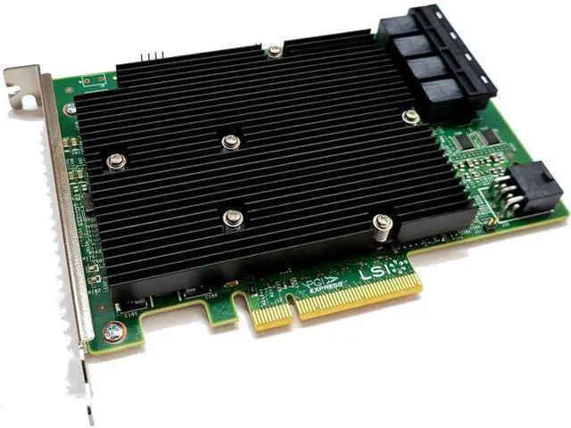 Alt view image 4 of 6 - VoltSync SAS9300-16i LSI 9300-16i16-Port 12Gb/s SAS-3 SAS/SATA PCIe HBA IT Model ZFS TrueNAS UnRAID 4*SFF-8643 SATA Cable