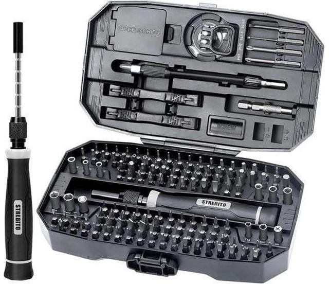 Main image of VoltSync Precision Screwdriver Set, 153 in 1 Electronics Tool Kit with Case, 140 PCS Magnetic Precision Bits - Computer, Laptop, iPhone, Macbook, PC, Game Controller, RC, Electronics, Phone Repair Kit