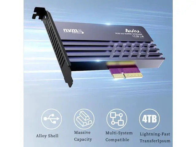 Alt view image 7 of 7 - VoltSync P560RPO PCIe 5.0 X16 to M.2 NVMe SSD Adapter Card 128GBps Full-Speed Expansion Board with Aluminum Alloy Heatsink, 10000MB/s Transfer, Stable Signal, Wide Compatibility