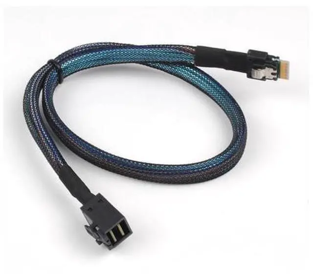 Alt view image 4 of 4 - VoltSync Heretom 2PCS SFF-8654 to SFF-8643 Cable, Slim SAS SFF-8654 4i 38pin Host to Mini SAS HD SFF-8643 36pin Target Cable 1.5 FT