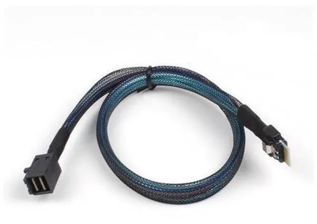 Alt view image 2 of 4 - VoltSync Heretom 2PCS SFF-8654 to SFF-8643 Cable, Slim SAS SFF-8654 4i 38pin Host to Mini SAS HD SFF-8643 36pin Target Cable 1.5 FT
