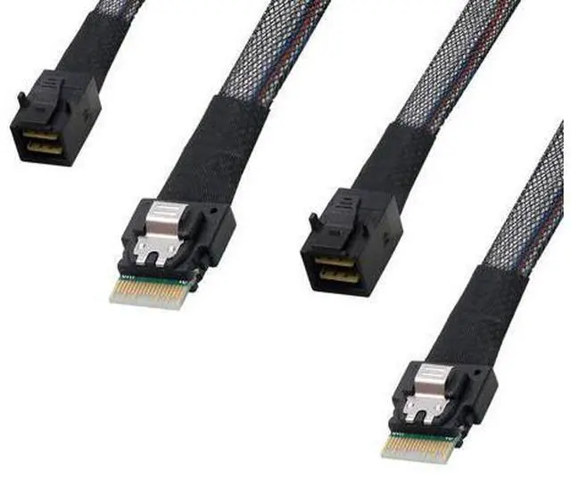 Main image of VoltSync Heretom 2PCS SFF-8654 to SFF-8643 Cable, Slim SAS SFF-8654 4i 38pin Host to Mini SAS HD SFF-8643 36pin Target Cable 1.5 FT
