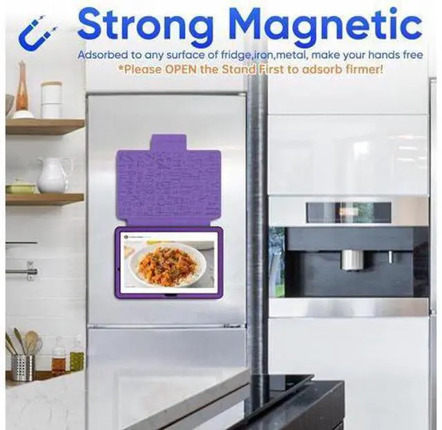 Alt view image 4 of 7 - VoltSync Case for SAM-SUNG Galaxy Tab A9+ Plus 11'', Auto Sleep/Wake Case with Magnetic Multi-Angles Stand, Card Slot for Galaxy Tab A9+/ A9 Plus 11'' SM-X210/X216/X218, (Purple)
