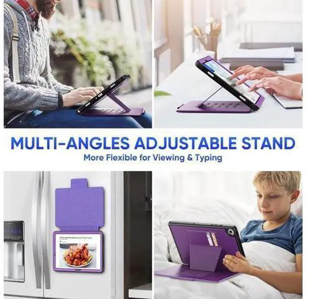 Alt view image 6 of 7 - VoltSync Case for SAM-SUNG Galaxy Tab A9+ Plus 11'', Auto Sleep/Wake Case with Magnetic Multi-Angles Stand, Card Slot for Galaxy Tab A9+/ A9 Plus 11'' SM-X210/X216/X218, (Purple)