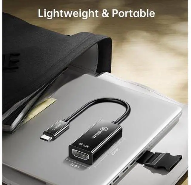 Alt view image 7 of 7 - USB C to HDMI Adapter 4K@60Hz Type-C Thunderbolt with Dynamic HDR Compatible with MacBook Pro/Air M1/M2 iPhone 15/14 Galaxy Monitor Projector (USB C to HDMI Adapter)
