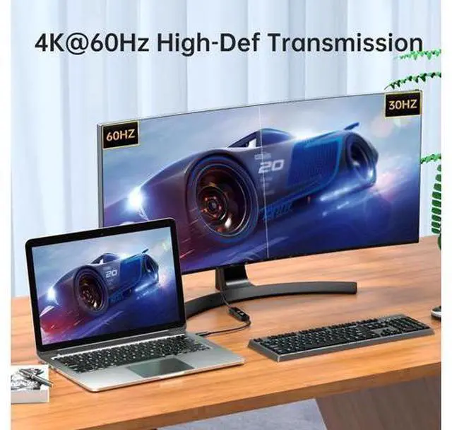 Alt view image 5 of 7 - USB C to HDMI Adapter 4K@60Hz Type-C Thunderbolt with Dynamic HDR Compatible with MacBook Pro/Air M1/M2 iPhone 15/14 Galaxy Monitor Projector (USB C to HDMI Adapter)