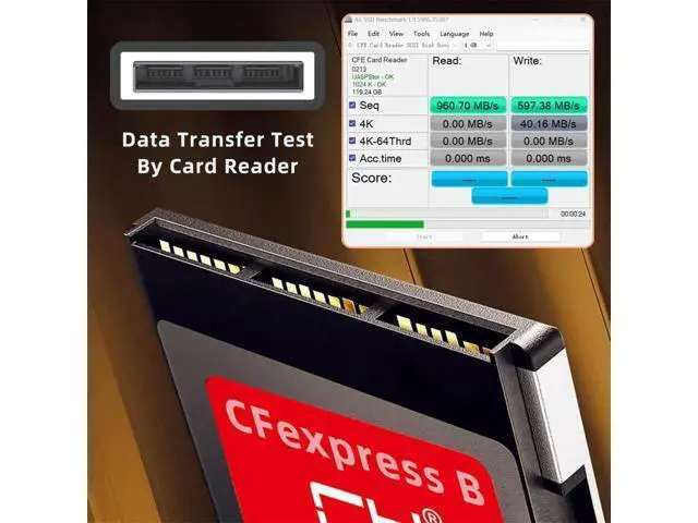 Alt view image 7 of 7 - CFexpress Type-B 256GB Memory Card CFE CFB Adapter Compatible with XS Camera 8K RAW PCIe Expansion