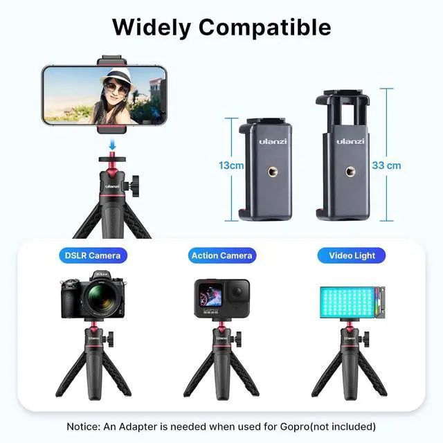 Alt view image 2 of 7 - VoltSync MT-08 Extension Pole Tripod, Mini Selfie Stick Stand Handle Grip for Osmo Pocket 3 4 Xtra Muse iPhone Pro Max Smartphone Canon G7X Mark III Sony ZV-1 RX100 VII A6400 A6600 Cams Vlogging