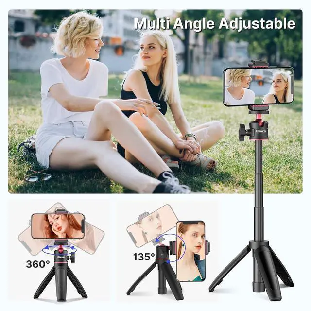 Alt view image 6 of 7 - VoltSync MT-08 Extension Pole Tripod, Mini Selfie Stick Stand Handle Grip for Osmo Pocket 3 4 Xtra Muse iPhone Pro Max Smartphone Canon G7X Mark III Sony ZV-1 RX100 VII A6400 A6600 Cams Vlogging