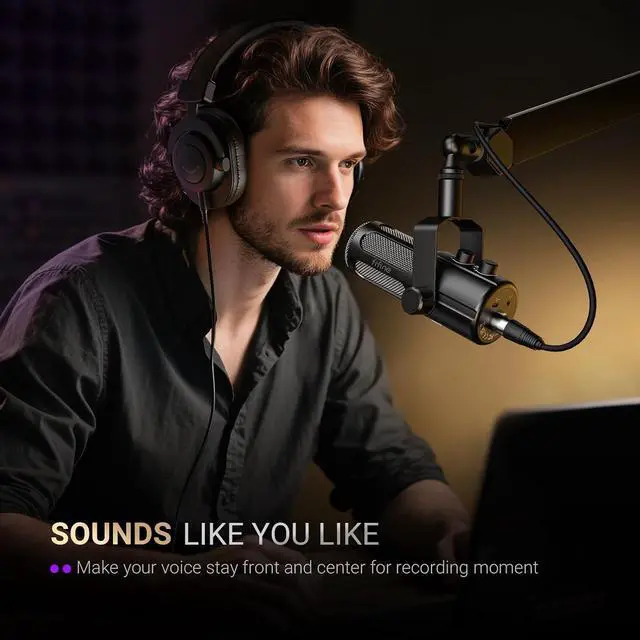 Alt view image 7 of 7 - AmpliTank TANK6 USB/XLR Dynamic Podcast Microphone for Vocal
