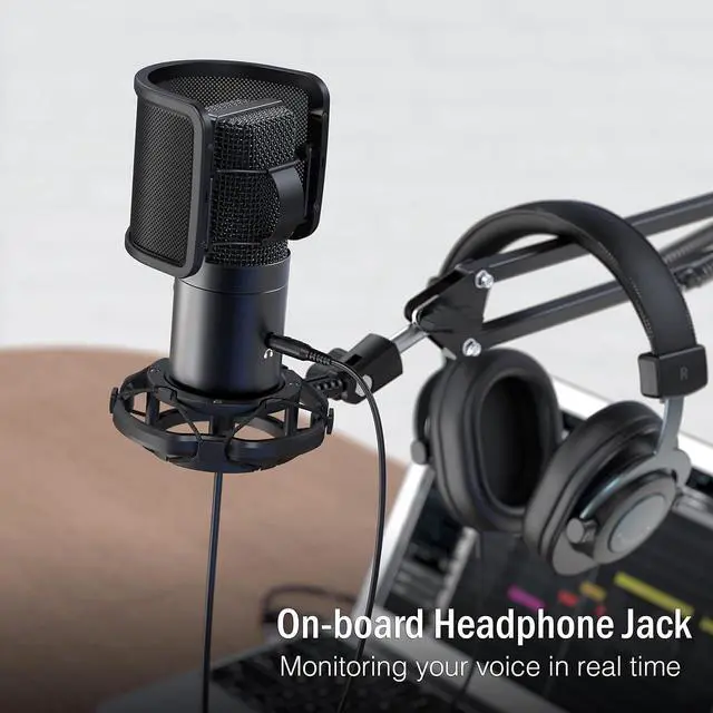 Alt view image 3 of 7 - T683 USB Microphone Kit with Arm Stand for Podcast, Recording