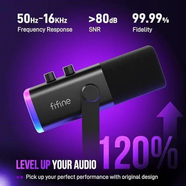 Alt view image 2 of 7 - XLR/USB Microphone Set for Streaming Podcast & Vocal Recording