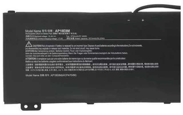 Alt view image 2 of 3 - AP18E7M/AP18E8M 58.75Wh Laptop Battery for Acer Nitro 5 (AN515-54/AN515-55) & Predator Helios 300 (PH315-52/PH317-53) - 15.4V 3815mAh, W/Screwdrivers, Compatible with KT.00407.009