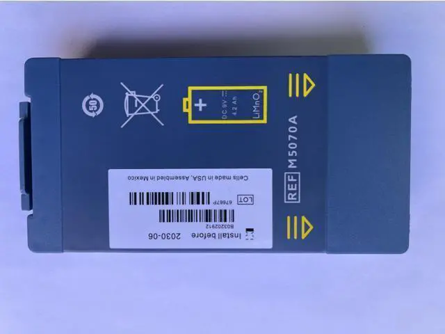 Alt view image 4 of 4 - M5070A Battery for Philips HeartStart FRx/OnSite/HS1/Home Defibrillators - 9V 4.2Ah Li-ion (Compatible with M5066A/M5067A/M5068A)
