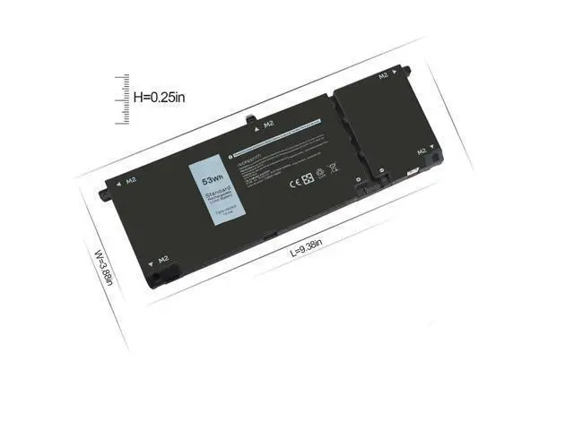 Alt view image 3 of 6 - H5CKD Laptop Battery Replacement for Dell Inspir-on 5400 5406 7405 7300 7306 7500 7506 2-in-1 Silver 5300 5301 5401 5402 5408 5409 5501 5502 5508 5509 Series.