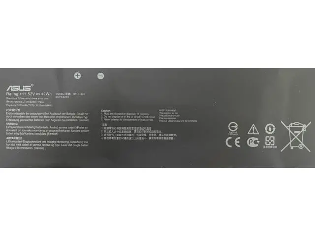 Alt view image 2 of 3 - 42WH B31N1635 battery for Asus ivoBook 17 X705UA X705NA X705NC