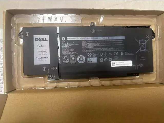 Alt view image 3 of 6 - 63Wh 7FMXV battery for dell Latitude 7420 Battery 4-Cell