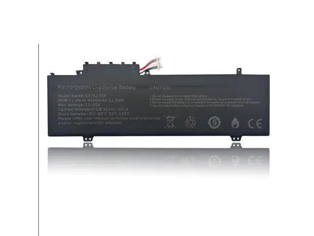 Alt view image 2 of 3 - Genuine 11.4V 4500mAh 51.3Wh Li-ion Battery for Gateway GWTN141-10BK GWTN141-4 GWTN156-5BL Compatible with 5376275P 1 Year Warranty
